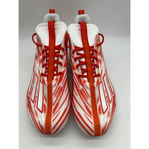 Adidas Adizero Football Cleats Orange White HP8748 Men\'s Size 12.5 NEW main image 5